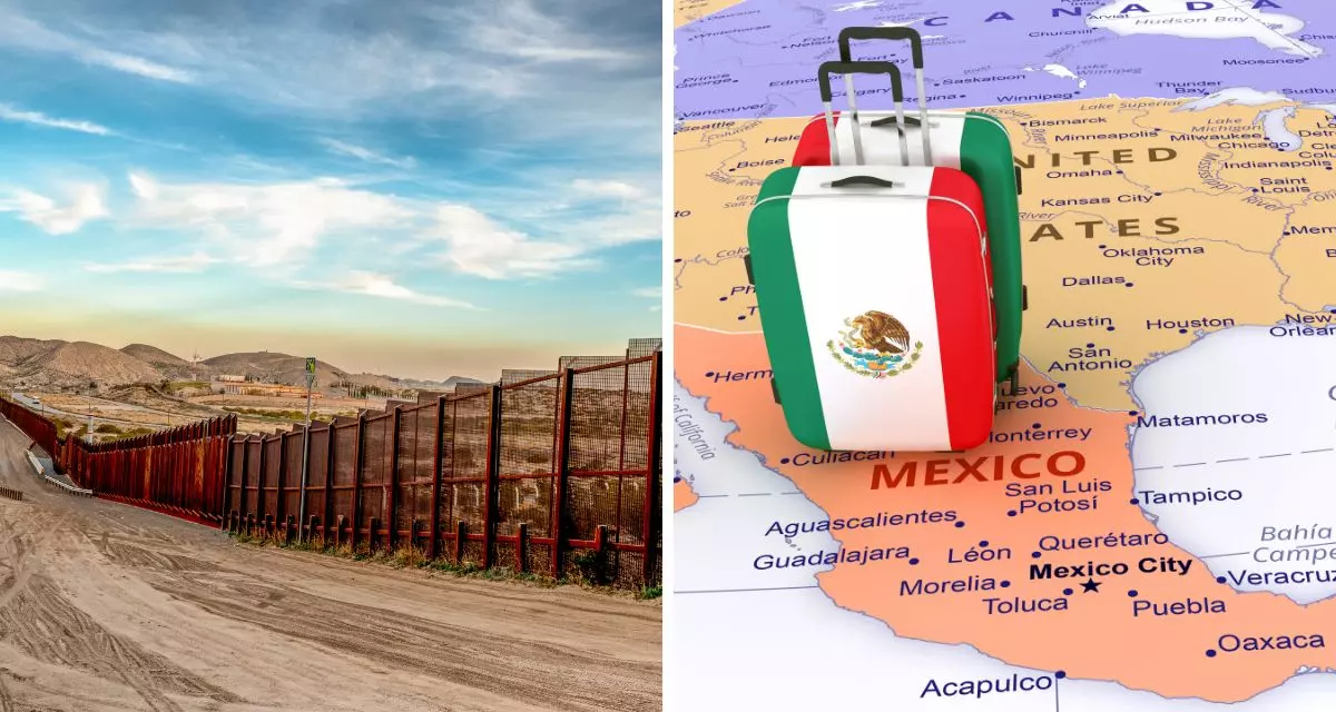 Migration ist in den USA im Wahlkampf ein zentrales Thema. Besonders umstritten ist die Frage, wie mit den vielen Grenzüberquerungen an der amerikanisch-mexikanischen Grenze umzugehen ist. Fotos und Collage via Canva.